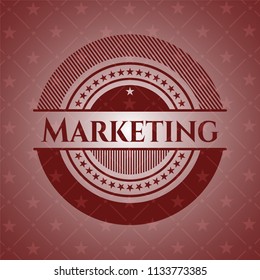 Marketing red emblem. Vintage.