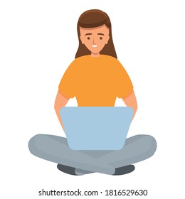 Marketing remote work icon. Cartoon of marketing remote work vector icon for web design isolated on white background