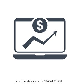 Marketing report icon vector graphic.