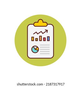 Marketing Report icon in vector. Logotype