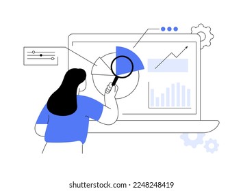 Marketing research abstract concept vector illustration. Customer analysis, marketing research company, find market opportunity, paid focus group, survey agency, target audience abstract metaphor.