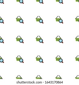 Marketing research icon pattern seamless isolated on white background. Editable flat Marketing research icon. Marketing research icon pattern for web and mobile.