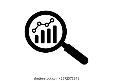 Marketing Research Icon for Presentation, marketing research icon, data analysis icon, pie chart sign, research analytics icon