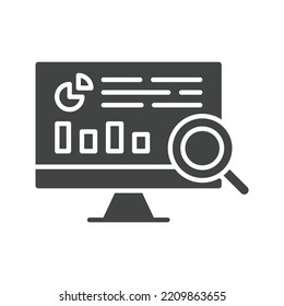 Marketing Research icon vector image. Can also be used for Digital Marketing. Suitable for mobile apps, web apps and print media.
