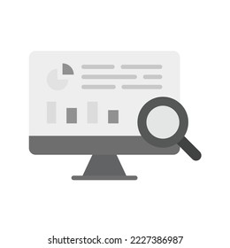 Marketing Research icon vector image. Can also be used for Digital Marketing. Suitable for mobile apps, web apps and print media.