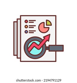Marketing Research icon in vector. Logotype