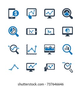 Marketing Research Icons - Blue Version