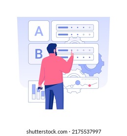 Marketing research isolated concept vector illustration. Professional marketer analyzing products, corporate structure, company departments, business corporation hierarchy vector concept.