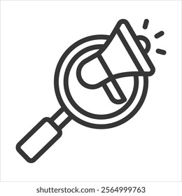 Marketing Research Outline Icon Vector Illustration