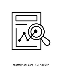 Marketing research Vector Outline illustration. Business Growth and investment Icon. EPS 10 File 