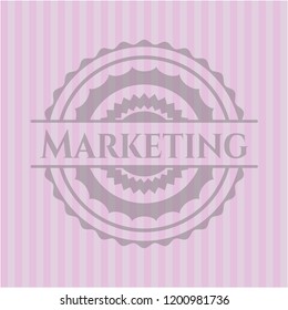 Marketing retro style pink emblem