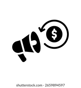 Marketing Roi Icon Glyph Vector Illustration