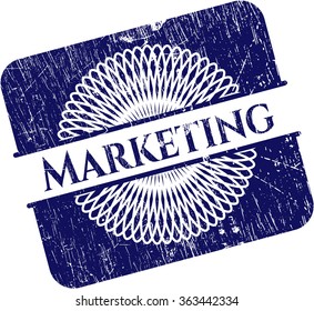 Marketing rubber grunge stamp