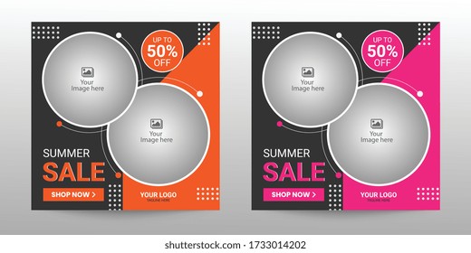 Marketing and sale social media post design template Premium Bundle