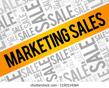 Marketing SALES word cloud collage, business concept background