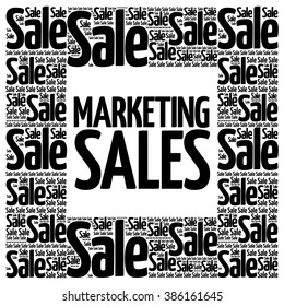 Marketing SALES words cloud, business concept background
