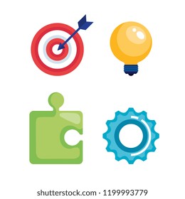 marketing seo set icons