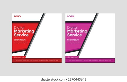 marketing services company banner, digital marketing services template, digital marketing proposal sample template