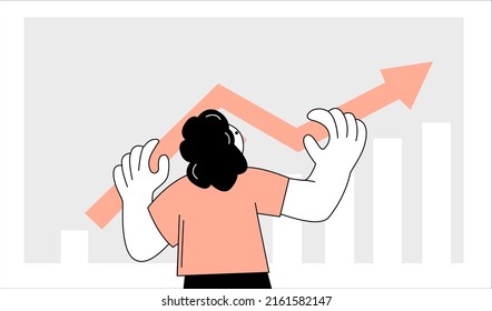 Marketing set with illustrations in Flat stile