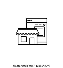 marketing, shopping , icon. Marketing vector icon. Thin line icon for website design and infographic