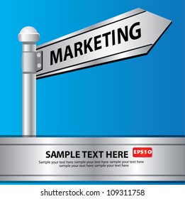 Marketing signpost,Vector