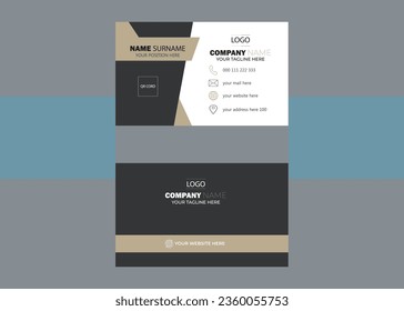 Marketing Simple, Creative modern Business Card Template Layout.Luxury business card design template. Visiting card for business and personal use.Vector illustration design.