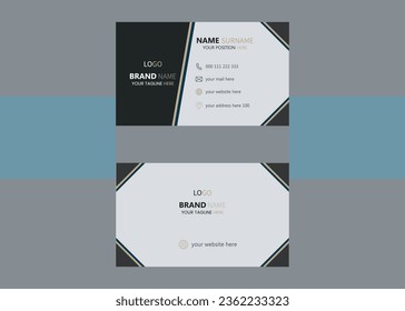 Marketing Simple, Creative  modern Business Card Template Layout.Luxury business card design template. Visiting card for business and personal use.Vector illustration design.