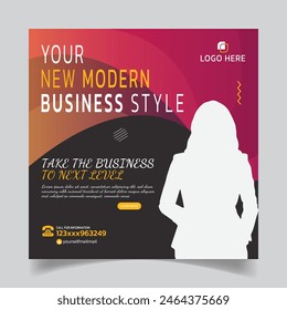 Marketing Social Media Post Design Template or Digital Advertisement Post