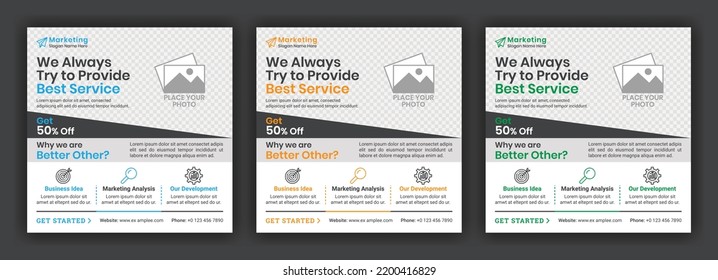 Marketing Social Media Post or Square Banner Design Template