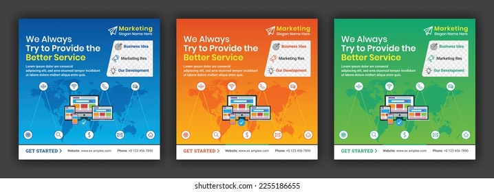 Marketing Social Media Post or Square Banner Design Template