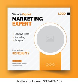 Marketing Social media poster design, Social media Facebook, Instagram post design template  