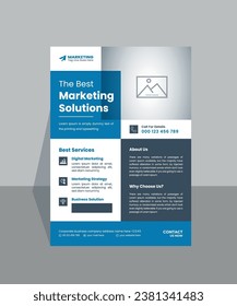 marketing solution flyer template design