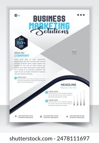 marketing solution flyer template design