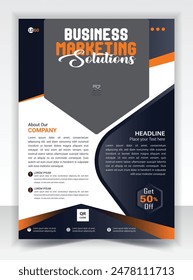 marketing solution flyer template design