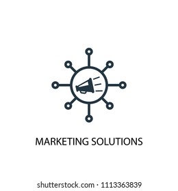 Marketing solutions icon. Simple element illustration. Marketing solutions concept symbol design from Digital marketing collection. Can be used for web and mobile.