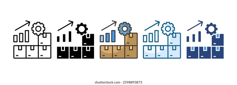 Marketing Stack Icon Set Multiple Style Collection