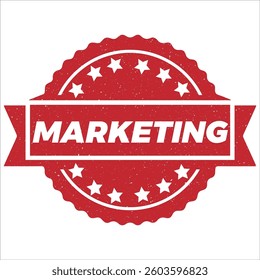 Marketing stamp icon grunge distressed style