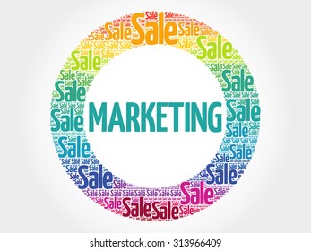 MARKETING stamp vector words cloud, business concept background