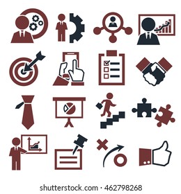 marketing, startup, business strategy icon set