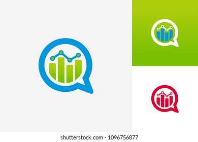 Marketing Statistic Chat Logo Template Design Vector, Emblem, Design Concept, Creative Symbol, Icon