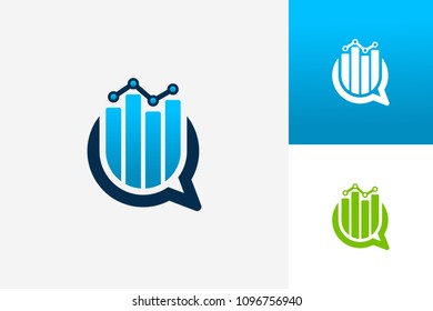Marketing Statistic Chat Logo Template Design Vector, Emblem, Design Concept, Creative Symbol, Icon