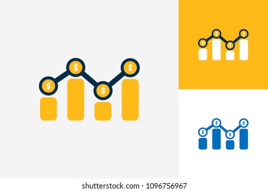 Marketing Statistic Logo Template Design Vector, Emblem, Design Concept, Creative Symbol, Icon