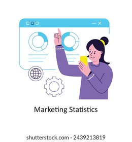 Marketing Statistics flat style design vector stock illustrations.