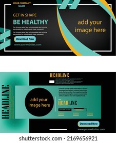 Marketing Strategies live webinar banner invitation and social media post template. Business webinar invitation design Website SEO live webinar banner invitation and social media post template black 