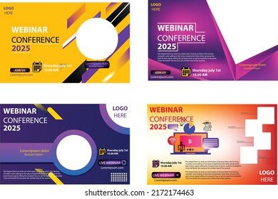 Marketing Strategies live webinar banner invitation and social media post template. Business webinar invitation design Webinar, internet conference, web based seminar flat design concept with icons