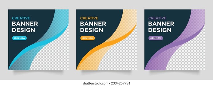Marketing Strategies webinar banner invitation and social media post template.