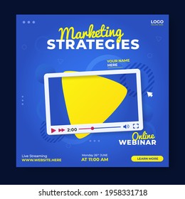 Marketing strategies webinar social media post template