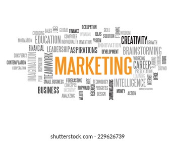Marketing strategy in 2015 concept word cloud