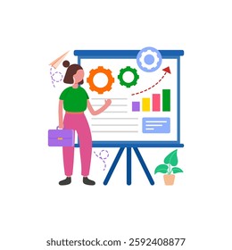 Marketing Strategy, Flat Vector Illustration