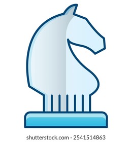 marketing strategy icon, blue gradient vector illustration